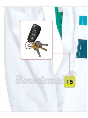 Vnitřní klip pro klíče a smyčka pro připojení rukavic