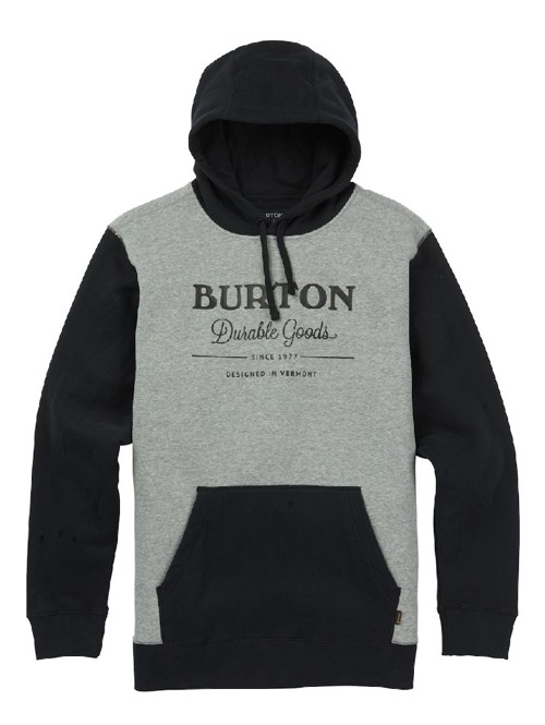 Pánská mikina Burton Durable goods true black / gray heather