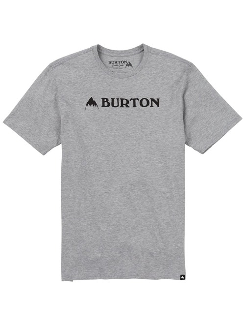 Pánské tričko Burton Mountain horizontal grey heather