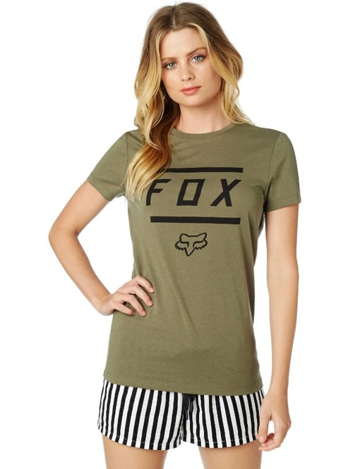 Dámské tričko Fox Listless Crew Fatigue green