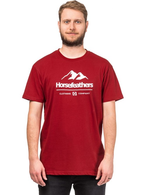 Pánské tričko Horsefeathers Hills red