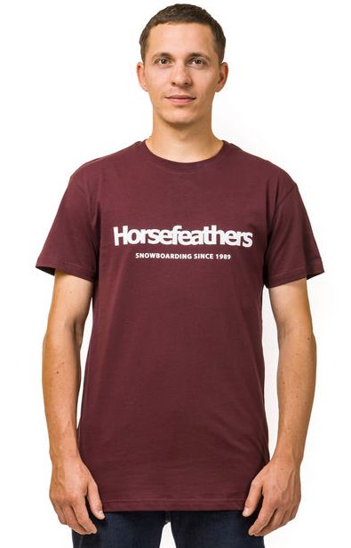 Pánské tričko Horsefeathers Quarter burgundy