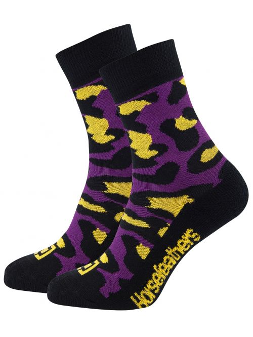 Ponožky Horsefeathers Leopard purple