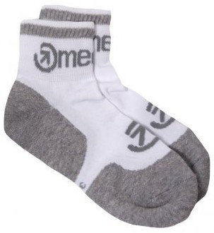 Ponožky Meatfly Logo Middle white