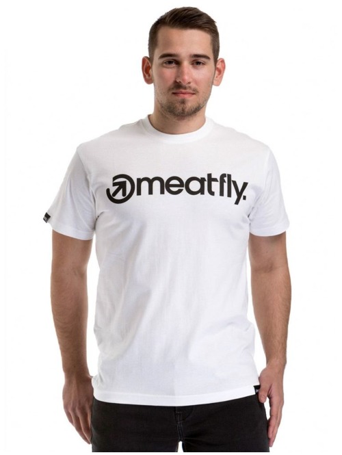 Tričko Meatfly Logo white