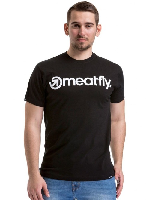 Tričko Meatfly Logo black