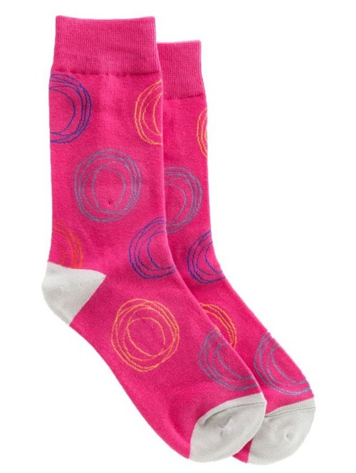 Ponožky Meatfly Dizzy Circles pink
