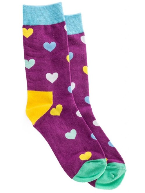 Ponožky Meatfly Heart purple