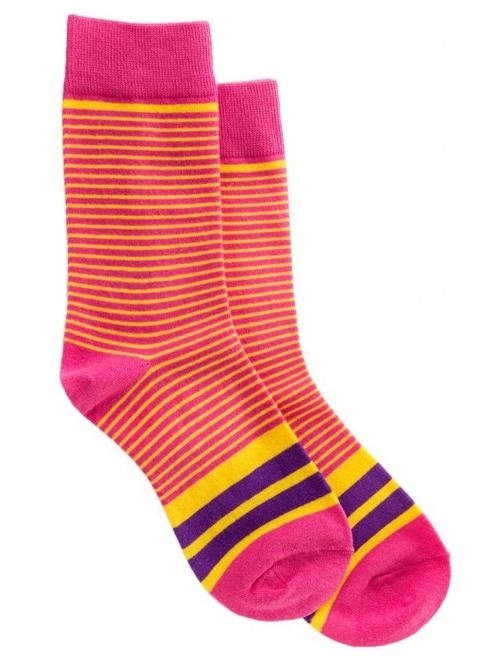 Ponožky Meatfly Contra Stripe 17 pink orange