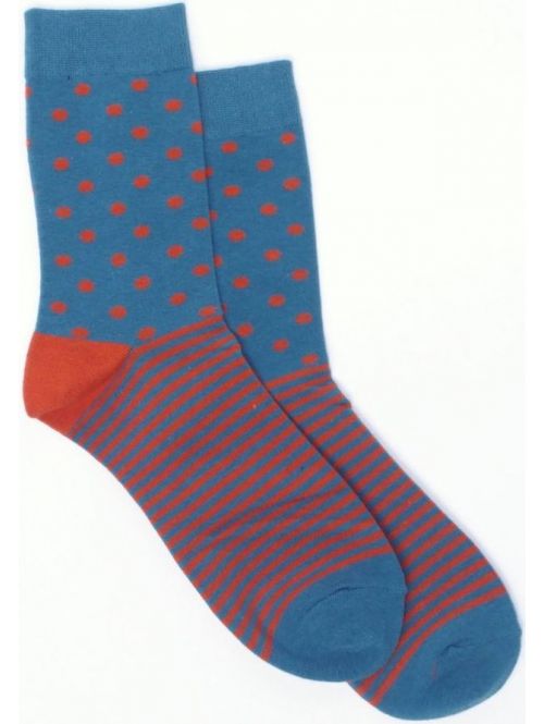 Ponožky Meatfly Stripes Dot blue orange
