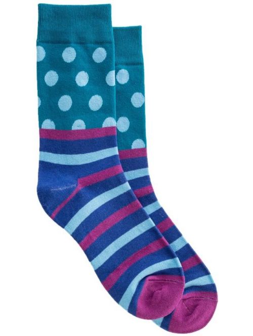 Ponožky Meatfly Eclipse stripe blue pink
