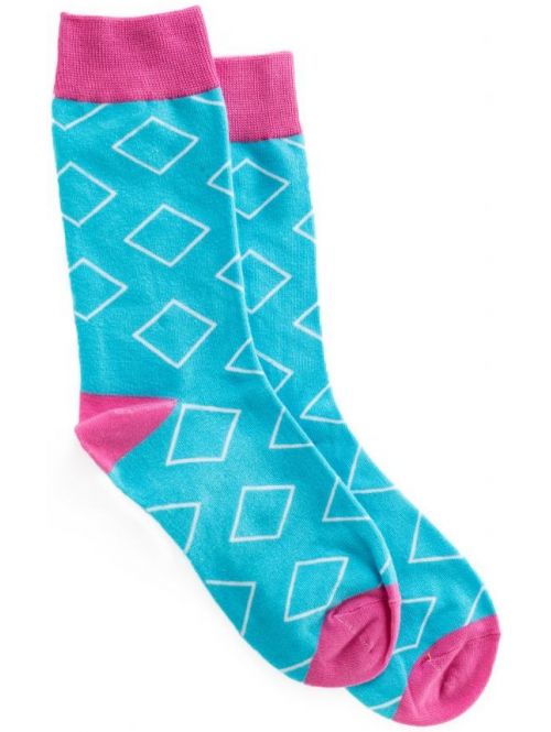 Ponožky Meatfly Square blue pink