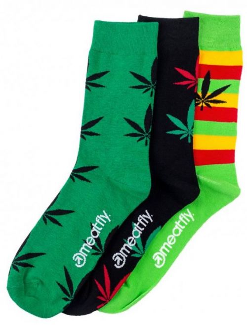 Ponožky Meatfly Ganja green multipack