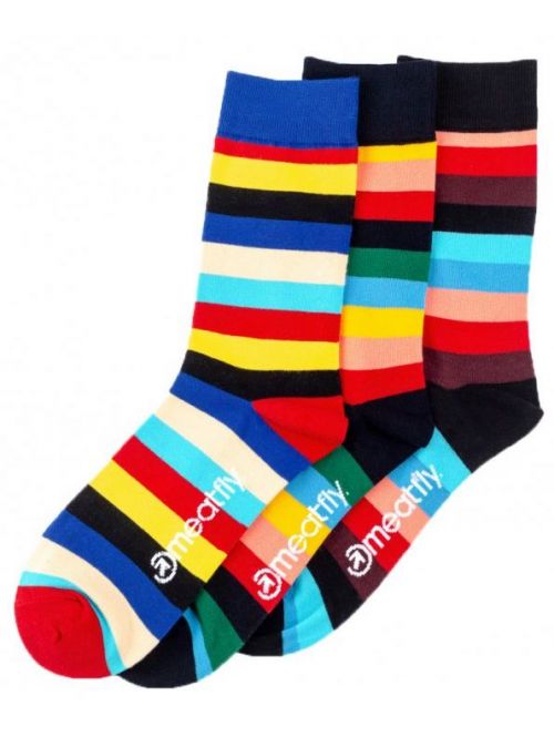 Ponožky Meatfly Regular stripe multipack