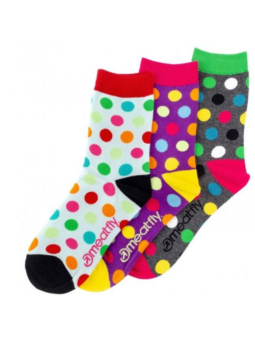 Dámské ponožky Meatfly Light Regular Dots multipack