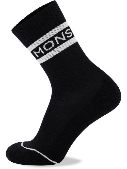 Merino ponožky Mons Royale Signature Crew black / white
