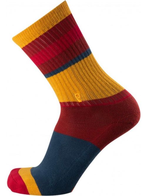 Ponožky Psockadelic Striped blue brown yellow
