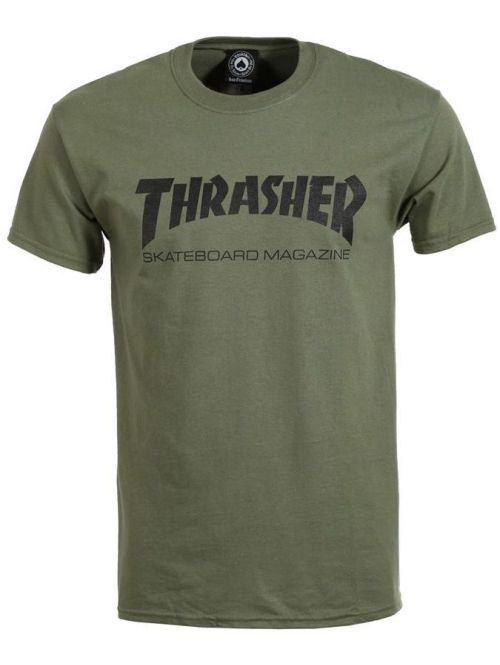 Pánské tričko Thrasher Skate Mag army green