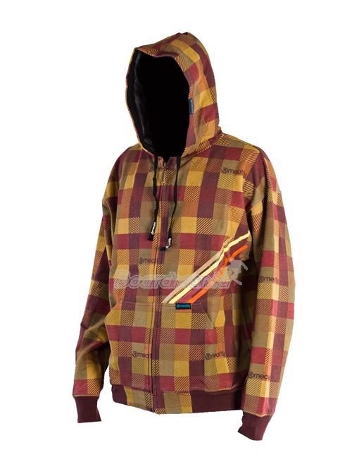 Pánská mikina Meatfly Checkers C brown