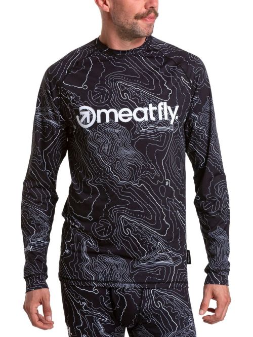 Termo triko Meatfly Avery Black Topography