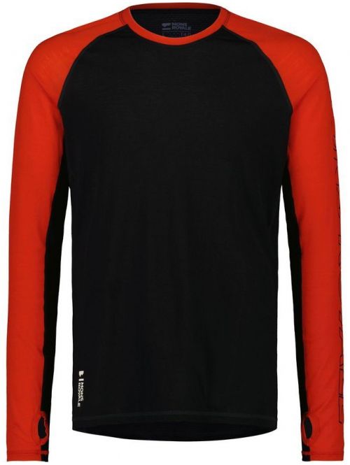 Pánské triko Mons Royale Temple Tech Merino retro red/black