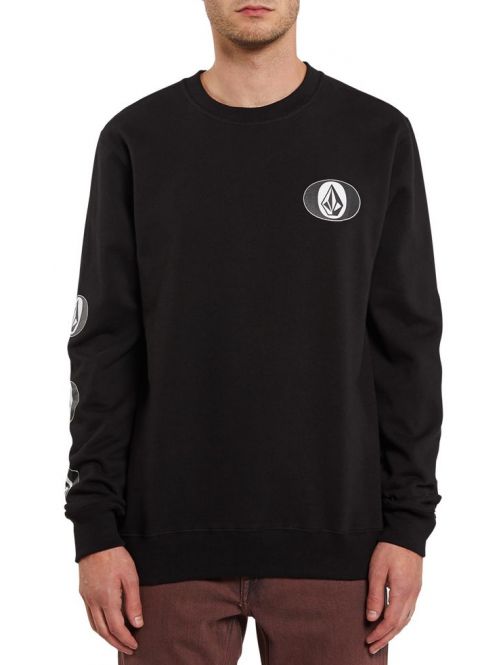 Mikina Volcom Stone Stack Crew Black